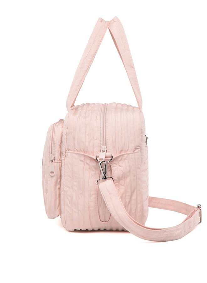 RATSAW Diaper Bag Tote for Baby Girl Mommy Bag Quilted Cotton Baby Diaper Bag Travel Diaper Multifunction Maternity Bag Travel Storage Bag Diaper Tote Bag without Doll - Image 4